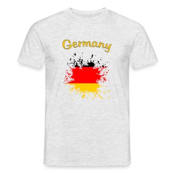 Germany Deutschland - Männer T-Shirt - Grau meliert - Vorne - AI Model Male 178 dark (178cm)