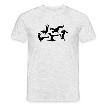 break dancing - Men's T-Shirt - heather grey - Front - AI Model Male 178 dark (178cm)