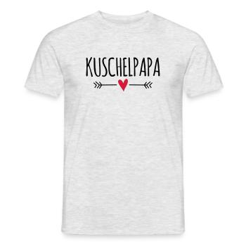 Bester liebster Papa kuscheln Vater lieb kuschelig - Männer T-Shirt - Grau meliert - Vorne - AI Model Male 178 dark (178cm)