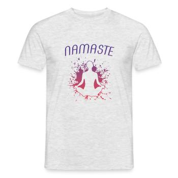 Yoga - Männer T-Shirt - Grau meliert - Vorne - AI Model Male 178 dark (178cm)