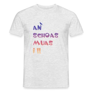 An Scheiss muas i. An Schoas muas i - Männer T-Shirt - Grau meliert - Vorne - AI Model Male 178 dark (178cm)