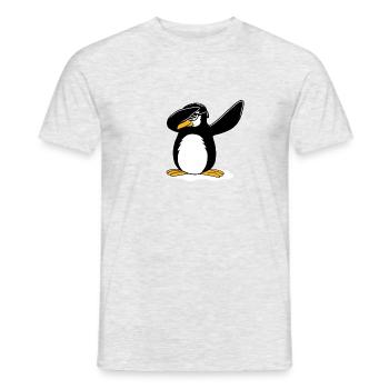 Dabbing Pinguin Funny Dance Geschenk - Männer T-Shirt - Grau meliert - Vorne - AI Model Male 178 dark (178cm)