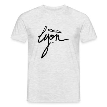 LYON - T-shirt homme - gris chiné - Devant - AI Model Male 178 dark (178cm)