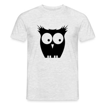 Yeux de hibou - T-shirt homme - gris chiné - Devant - AI Model Male 178 dark (178cm)