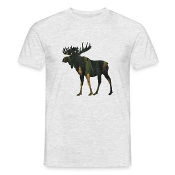 Moose - Men's T-Shirt - heather grey - Front - AI Model Male 178 dark (178cm)