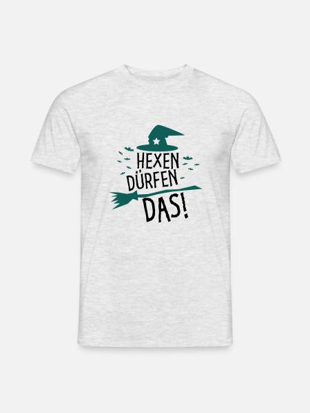 Hexen dürfen das! - Männer T-Shirt - Grau meliert