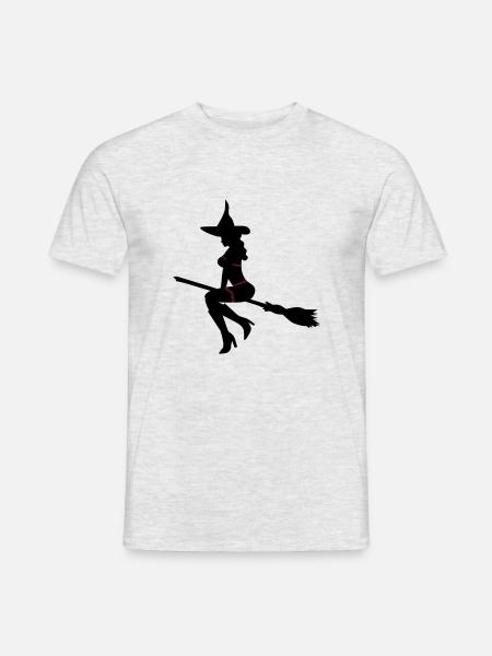 sexy witch - Männer T-Shirt - Grau meliert