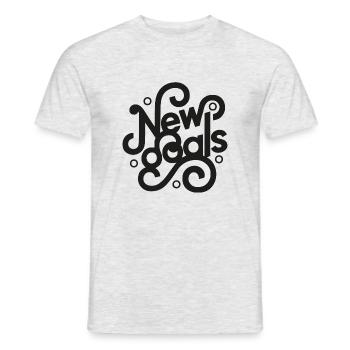 Design New goals / New goals / Sayings - Men's T-Shirt - heather grey - Front - AI Model Male 178 dark (178cm)