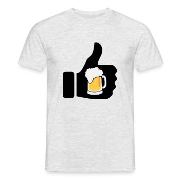 Nous liken bière - T-shirt homme - gris chiné - Devant - AI Model Male 178 dark (178cm)