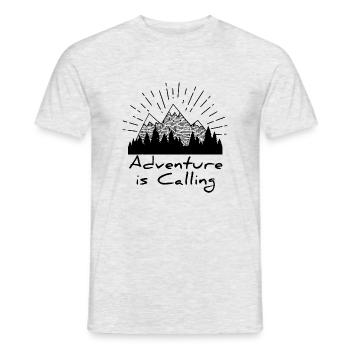 Adventure is Calling - T-shirt homme - gris chiné - Devant - AI Model Male 178 dark (178cm)