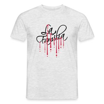 Blood La Familia - Men's T-Shirt - heather grey - Front - AI Model Male 178 dark (178cm)