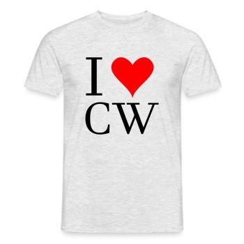 Ich liebe cw Amateurfunk - Männer T-Shirt - Grau meliert - Vorne - AI Model Male 178 dark (178cm)