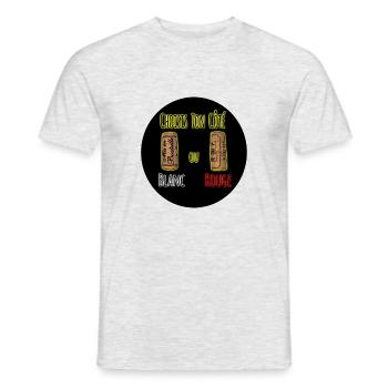 Choisis ton côté bouchon - T-shirt homme - gris chiné - Devant - AI Model Male 178 dark (178cm)