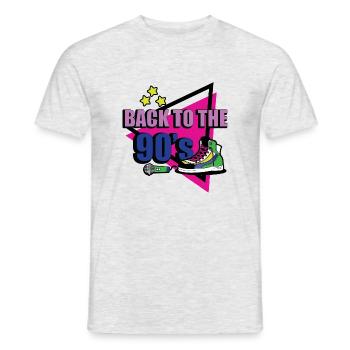 Proverbes des années 1990 Idée cadeau des années 90 - T-shirt homme - gris chiné - Devant - AI Model Male 178 dark (178cm)