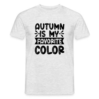 Autumn is my favorite color - Männer T-Shirt - Grau meliert - Vorne - AI Model Male 178 dark (178cm)