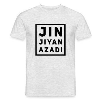 Femme Vie Liberté Iran - T-shirt homme - gris chiné - Devant - AI Model Male 178 dark (178cm)