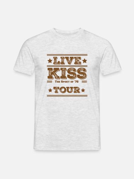 KISS - The Spirit of '76 Tour - Männer T-Shirt - Grau meliert