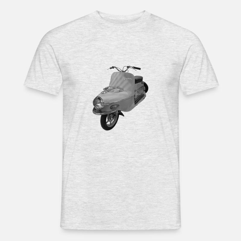 Motorroller Cezeta Tschechoslowakei Oldtimer - Männer T-Shirt - Grau meliert