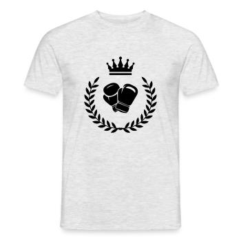 Icône Boxer - T-shirt homme - gris chiné - Devant - AI Model Male 178 dark (178cm)