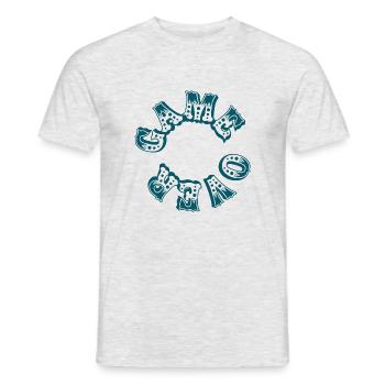 Game Over - Männer T-Shirt - Grau meliert - Vorne - AI Model Male 178 dark (178cm)