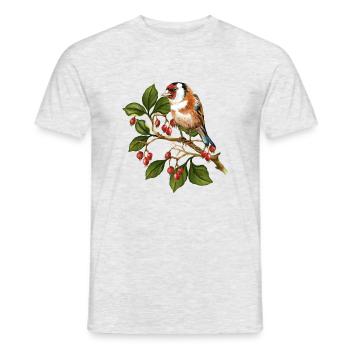 Oiseau coloré - T-shirt homme - gris chiné - Devant - AI Model Male 178 dark (178cm)