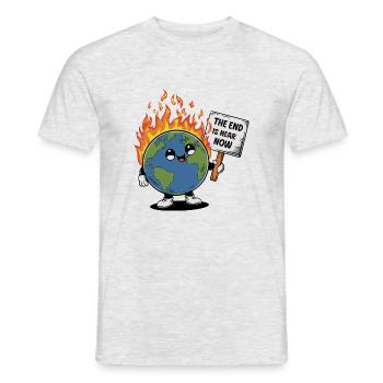 La fin est maintenant - T-shirt homme - gris chiné - Devant - AI Model Male 178 dark (178cm)