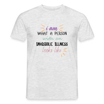 I am - dark - Men's T-Shirt - heather grey - Front - AI Model Male 178 dark (178cm)