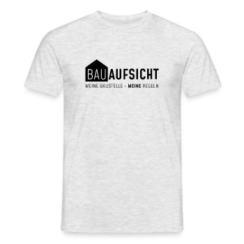 Bauaufsicht - meine Baustelle - meine regeln - Männer T-Shirt - Grau meliert - Vorne - AI Model Male 178 dark (178cm)