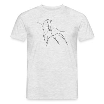 Pferd - Männer T-Shirt - Grau meliert - Vorne - AI Model Male 178 dark (178cm)