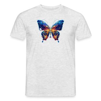 electric butterfly - Männer T-Shirt - Grau meliert - Vorne - AI Model Male 178 dark (178cm)