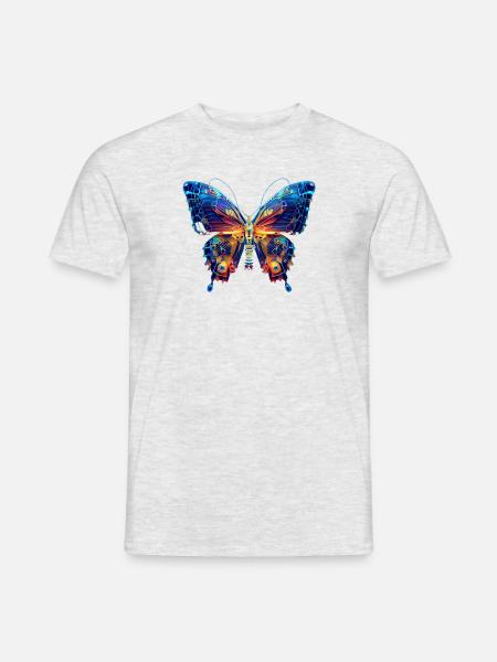electric butterfly - Männer T-Shirt - Grau meliert