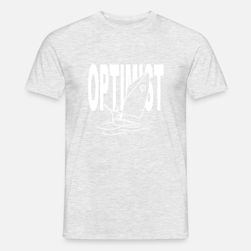 Optimist - Männer T-Shirt - Grau meliert