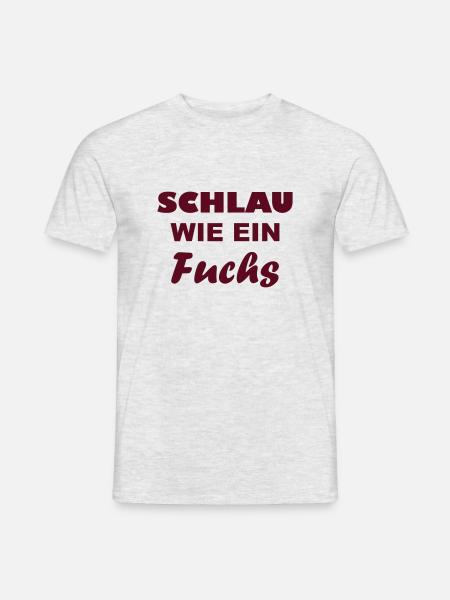 Schlau wie - ein Fuchs - Männer T-Shirt - Grau meliert