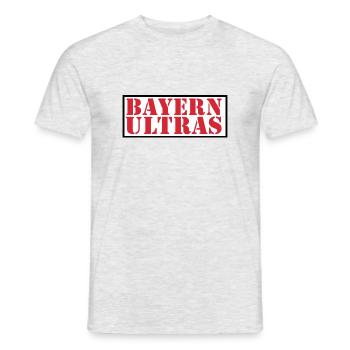 Ultras Bayern - Männer T-Shirt - Grau meliert - Vorne - AI Model Male 178 dark (178cm)