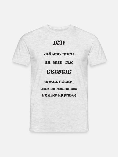 Lustiger Spruch - Männer T-Shirt - Grau meliert