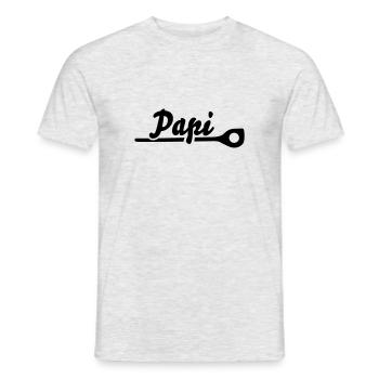 Papi - Men's T-Shirt - heather grey - Front - AI Model Male 178 dark (178cm)