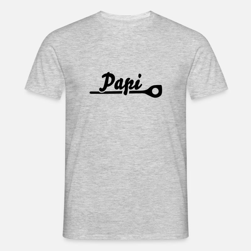 Papi - Männer T-Shirt - Grau meliert