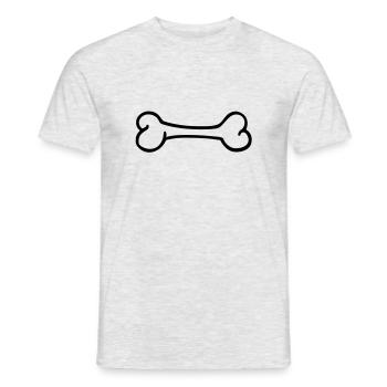 Bone - Men's T-Shirt - heather grey - Front - AI Model Male 178 dark (178cm)