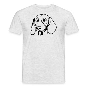 DACKEL DACHSHUND Teckel hunting dogs Wilsigns - Men's T-Shirt - heather grey - Front - AI Model Male 178 dark (178cm)