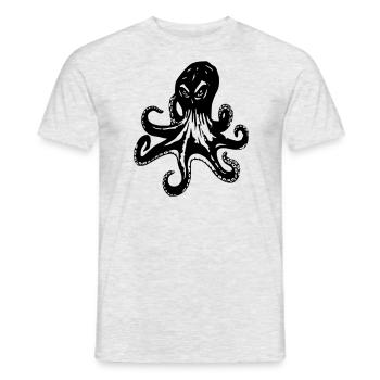 octopus octopus octopus fish - Men's T-Shirt - heather grey - Front - AI Model Male 178 dark (178cm)