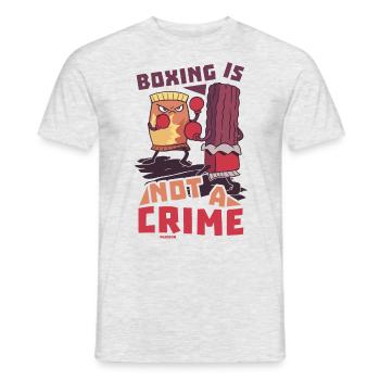 Boxing Is Not A Crime - Men's T-Shirt - heather grey - Front - AI Model Male 178 dark (178cm)