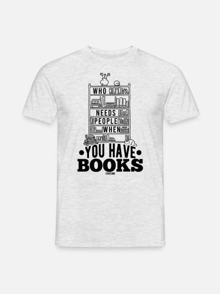 ich will lesen - Männer T-Shirt - Grau meliert