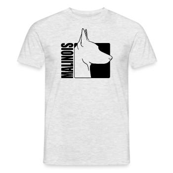 Malinois Profile Dogs Dog Wilsigns - Men's T-Shirt - heather grey - Front - AI Model Male 178 dark (178cm)