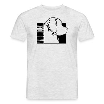 Newfoundland Profile Dogs Dog Wilsigns - Men's T-Shirt - heather grey - Front - AI Model Male 178 dark (178cm)