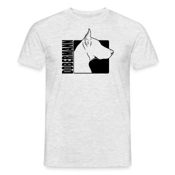 Doberman Profil Chiens Chien Wilsigns - T-shirt homme - gris chiné - Devant - AI Model Male 178 dark (178cm)