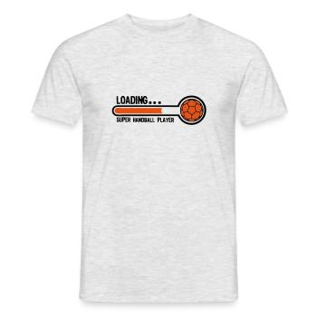 Super Handball-Lade Spieler1 - Männer T-Shirt - Grau meliert - Vorne - AI Model Male 178 dark (178cm)