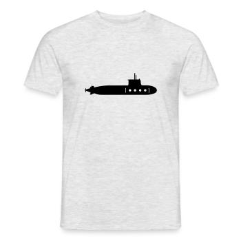 submarine - Men's T-Shirt - heather grey - Front - AI Model Male 178 dark (178cm)