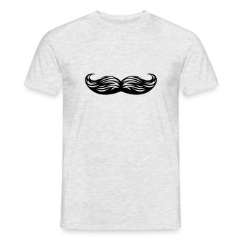 Moustache - Moustache - T-shirt homme - gris chiné - Devant - AI Model Male 178 dark (178cm)