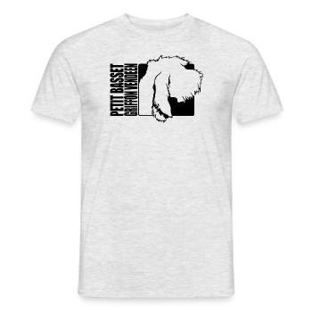 Petit Basset Griffon Vendeen Profil Chiens Wilsigns - T-shirt homme - gris chiné - Devant - AI Model Male 178 dark (178cm)
