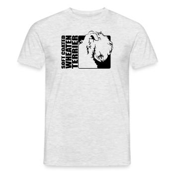 Profil Wheaten Terrier à poil doux Chiens Wilsigns - T-shirt homme - gris chiné - Devant - AI Model Male 178 dark (178cm)